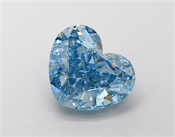 Picture of Lab Grown Diamond 3.24 Carats, Heart with  Cut, Fancy Vivid Blue Color, VS1 Clarity and Certified by IGI