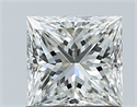 Natural Diamond 1.00 Carats, Princess with  Cut, H Color, VVS2 Clarity and Certified by GIA