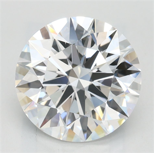 Picture of Lab Grown Diamond 2.86 Carats, Round with Excellent Cut, D Color, VVS1 Clarity and Certified by GIA