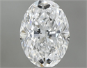 Natural Diamond 0.50 Carats, Oval with  Cut, D Color, VVS2 Clarity and Certified by GIA