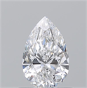 Natural Diamond 0.70 Carats, Pear with  Cut, D Color, VS2 Clarity and Certified by GIA