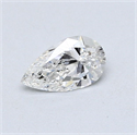 Natural Diamond 0.41 Carats, Pear with  Cut, F Color, SI1 Clarity and Certified by GIA