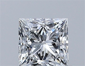 Picture of Natural Diamond 0.51 Carats, Princess with  Cut, E Color, VS2 Clarity and Certified by GIA