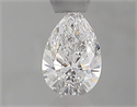 Diamante Natural 0.35 quilates, De pera , Color D, claridad SI1 y certificado GIA