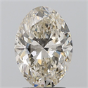 Natural Diamond 2.01 Carats, Oval with  Cut, L Color, SI1 Clarity and Certified by GIA