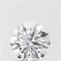 Lab Grown Diamond 1.03 Carats, Round with Ideal Cut, F Color, VVS2 Clarity and Certified by IGI