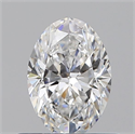 Natural Diamond 0.50 Carats, Oval with  Cut, D Color, VVS2 Clarity and Certified by GIA