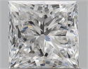 Natural Diamond 0.80 Carats, Princess with  Cut, D Color, SI1 Clarity and Certified by GIA