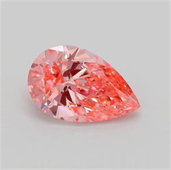 Picture of Lab Grown Diamond 1.53 Carats, Pear with  Cut, Fancy Vivid Pink Color, VVS2 Clarity and Certified by IGI