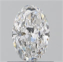 Natural Diamond 0.60 Carats, Oval with  Cut, D Color, VS2 Clarity and Certified by GIA