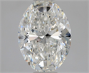 Natural Diamond 1.49 Carats, Oval with  Cut, F Color, VS2 Clarity and Certified by GIA