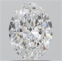 Natural Diamond 1.00 Carats, Oval with  Cut, D Color, VVS2 Clarity and Certified by GIA