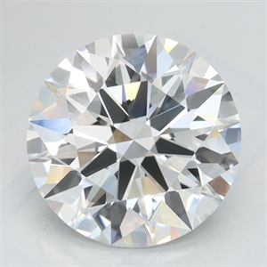 Picture of Lab Grown Diamond 2.91 Carats, Round with Excellent Cut, D Color, VVS1 Clarity and Certified by GIA