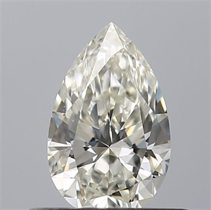Picture of Natural Diamond 0.52 Carats, Pear with  Cut, K Color, VVS2 Clarity and Certified by GIA