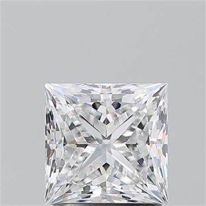 Picture of Natural Diamond 1.71 Carats, Princess with  Cut, E Color, VVS2 Clarity and Certified by GIA
