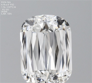 Picture of Natural Diamond 0.50 Carats, Cushion with  Cut, F Color, VS2 Clarity and Certified by GIA