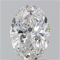 Natural Diamond 1.20 Carats, Oval with  Cut, D Color, SI2 Clarity and Certified by GIA