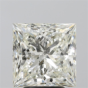 Foto Diamante Natural 4.02 quilates, Princesa , Color K, claridad SI2 y certificado GIA de