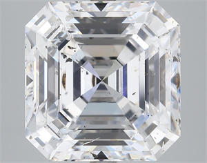 Picture of Natural Diamond 8.22 Carats, Emerald with  Cut, D Color, SI2 Clarity and Certified by HRD