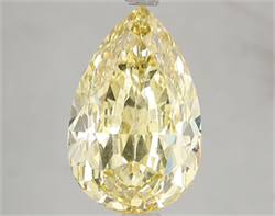 Picture of Lab Grown Diamond 5.13 Carats, Pear with  Cut, Fancy Vivid Yellow Color, VS2 Clarity and Certified by IGI