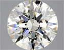Natural Diamond 4.01 Carats, Round with Excellent Cut, K Color, VS2 Clarity and Certified by GIA