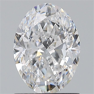 Foto Diamante Natural 0.90 quilates, Ovalado , Color D, claridad SI1 y certificado GIA de