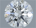 Natural Diamond 0.52 Carats, Round with Excellent Cut, H Color, VVS2 Clarity and Certified by IGI