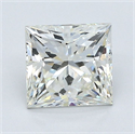 Natural Diamond 1.65 Carats, Princess with  Cut, K Color, VS1 Clarity and Certified by GIA