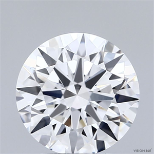 Picture of Lab Grown Diamond 2.55 Carats, Round with Ideal Cut, D Color, VVS1 Clarity and Certified by IGI