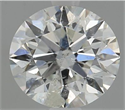 Natural Diamond 1.02 Carats, Round with Excellent Cut, G Color, I1 Clarity and Certified by IGI
