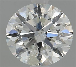 Picture of Natural Diamond 1.02 Carats, Round with Excellent Cut, G Color, I1 Clarity and Certified by IGI