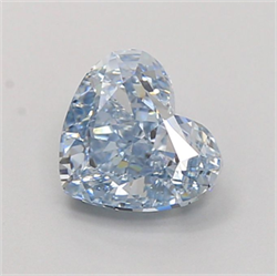 Picture of Lab Grown Diamond 1.25 Carats, Heart with  Cut, Fancy Intense Blue Color, VS1 Clarity and Certified by IGI