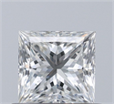 Natural Diamond 0.62 Carats, Princess with  Cut, G Color, VS1 Clarity and Certified by GIA