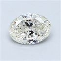 Diamante Natural 0.90 quilates, Ovalado , Color J, claridad SI1 y certificado GIA