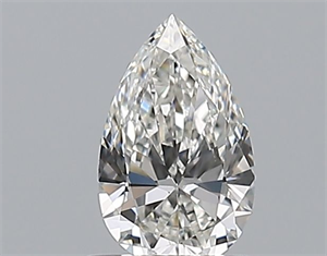 Picture of Natural Diamond 0.51 Carats, Pear with  Cut, G Color, IF Clarity and Certified by GIA
