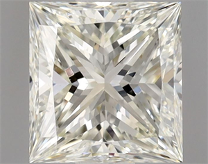 Picture of Natural Diamond 0.70 Carats, Princess with  Cut, J Color, VS2 Clarity and Certified by GIA