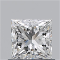 Natural Diamond 0.80 Carats, Princess with  Cut, F Color, VVS1 Clarity and Certified by GIA