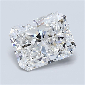 Picture of Natural Diamond 2.01 Carats, Radiant with  Cut, E Color, VS1 Clarity and Certified by GIA