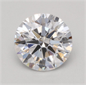 Lab Grown Diamond 1.09 Carats, Round with Ideal Cut, D Color, VVS2 Clarity and Certified by IGI