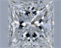 Natural Diamond 1.04 Carats, Princess with  Cut, F Color, VVS2 Clarity and Certified by GIA