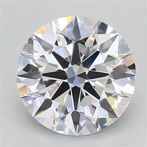 Picture of Lab Grown Diamond 2.92 Carats, Round with Excellent Cut, D Color, VVS1 Clarity and Certified by GIA