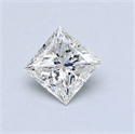 Natural Diamond 0.51 Carats, Princess with  Cut, H Color, VVS2 Clarity and Certified by GIA