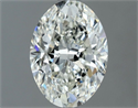 Natural Diamond 1.30 Carats, Oval with  Cut, H Color, VS2 Clarity and Certified by IGI