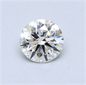 Natural Diamond 0.60 Carats, Round with Excellent Cut, J Color, SI2 Clarity and Certified by GIA