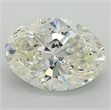 Natural Diamond 4.09 Carats, Oval with  Cut, J Color, SI1 Clarity and Certified by GIA