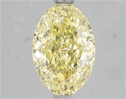 Picture of Lab Grown Diamond 2.52 Carats, Oval with  Cut, Fancy Intense Yellow Color, VS1 Clarity and Certified by IGI
