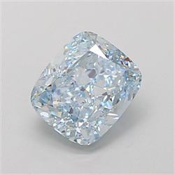 Picture of Lab Grown Diamond 2.35 Carats, CUSHION MODIFIED with  Cut, Fancy Vivid Blue Color, VVS1 Clarity and Certified by IGI