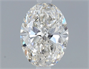 Natural Diamond 0.40 Carats, Oval with  Cut, I Color, SI1 Clarity and Certified by GIA
