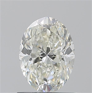 Picture of Natural Diamond 1.01 Carats, Oval with  Cut, J Color, VVS2 Clarity and Certified by GIA