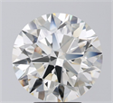 Natural Diamond 5.07 Carats, Round with Excellent Cut, J Color, VVS2 Clarity and Certified by IGI